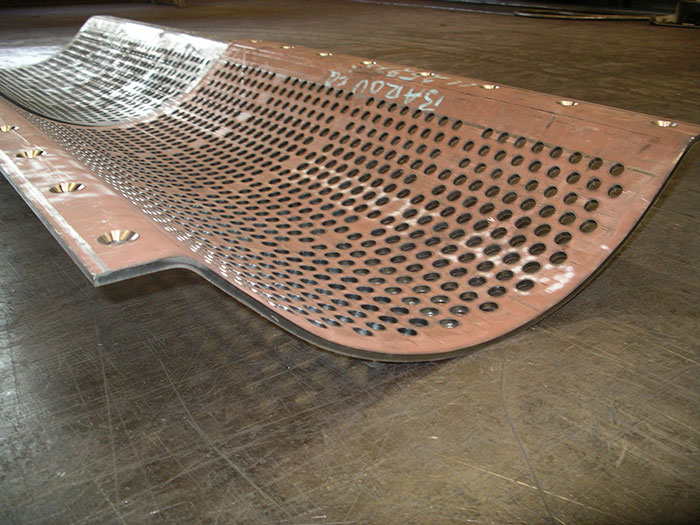 Grille de calibrage broyeur pneus