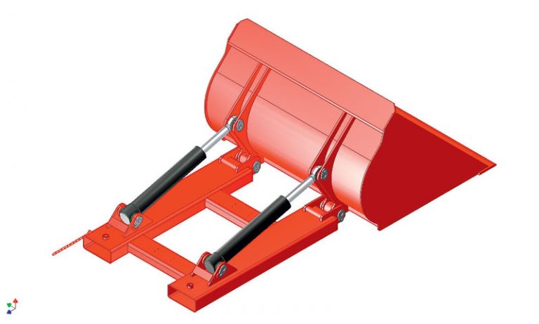 Godet enfourchable hydraulique