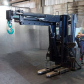 Potence télescopique relevable hydraulique